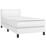 Giroletto Molle con Materasso e LED Bianco 80x200 cm Similpelle