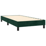 Letto a Molle con Materasso e LED Verde Scuro 90x190 cm Velluto