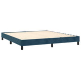 Letto a Molle con Materasso e LED Blu Scuro 180x200 cm