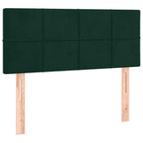 Letto a Molle con Materasso e LED Verde Scuro 120x200cm Velluto