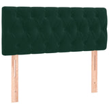Letto a Molle con Materasso e LED Verde Scuro 120x200cm Velluto