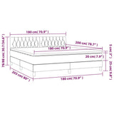 Letto a Molle con Materasso e LED Rosa 180x200 cm in Velluto