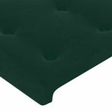 Letto a Molle con Materasso e LED Verde Scuro 120x200cm Velluto