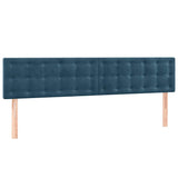 Letto a Molle con Materasso e LED Blu Scuro 160x200 cm