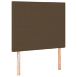 Letto a Molle Materasso e LED Marrone Scuro 120x200 cm Tessuto