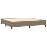 Letto a Molle Materasso e LED tortora 200x200cm in Tessuto