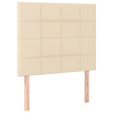 Letto a Molle con Materasso e LED Crema 100x200cm in Tessuto