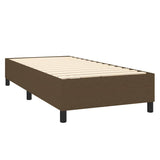 Letto a Molle Materasso e LED Marrone Scuro 90x200cm in Tessuto