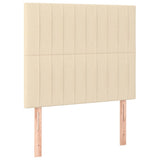 Letto a Molle con Materasso e LED Crema 100x200cm in Tessuto