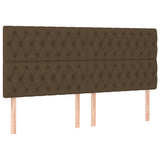 Letto a Molle Materasso e LED MarroneScuro 180x200cm in Tessuto