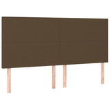 Letto a Molle Materasso e LED Marrone Scuro 160x200 cm Tessuto