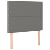 Letto a Molle Materasso e LED Grigio Scuro 120x200cm in Tessuto