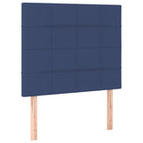 Letto a Molle con Materasso e LED Blu 80x200 cm in Tessuto