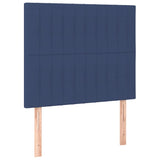 Letto a Molle con Materasso e LED Blu 80x200 cm in Tessuto