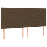 Letto a Molle Materasso e LED MarroneScuro 180x200cm in Tessuto