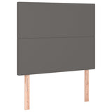 Giroletto Molle con Materasso e LED Grigio 120x200cm Similpelle