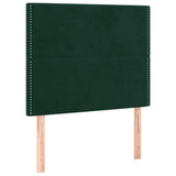 Letto a Molle con Materasso e LED Verde Scuro 120x200cm Velluto
