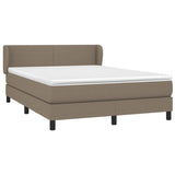 Giroletto a Molle con Materasso Tortora 140x190 cm in Tessuto