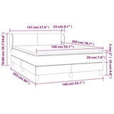Giroletto a Molle con Materasso Blu 140x200 cm in Tessuto