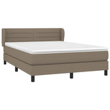 Giroletto a Molle con Materasso Tortora 140x200 cm in Tessuto