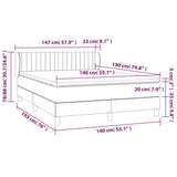 Giroletto a Molle con Materasso Tortora 140x190 cm in Tessuto
