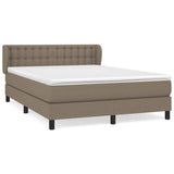 Giroletto a Molle con Materasso Tortora 140x190 cm in Tessuto
