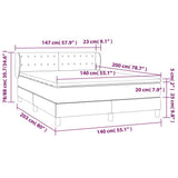Giroletto a Molle con Materasso Tortora 140x200 cm in Tessuto