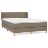 Giroletto a Molle con Materasso Tortora 140x190 cm in Tessuto