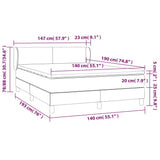 Giroletto a Molle con Materasso Tortora 140x190 cm in Tessuto