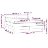 Giroletto a Molle con Materasso Blu 180x200 cm in Tessuto