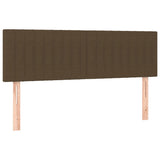 Giroletto a Molle con Materasso Marrone Scuro 140x190cm Tessuto