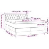 Giroletto a Molle con Materasso Tortora 140x190 cm in Tessuto