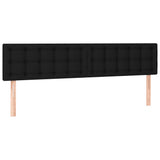 Giroletto a Molle con Materasso Nero 160x200 cm in Tessuto