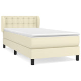 Giroletto a Molle con Materasso Crema 80x200 cm in Similpelle