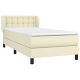 Giroletto a Molle con Materasso Crema 80x200 cm in Similpelle