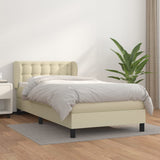 Giroletto a Molle con Materasso Crema 80x200 cm in Similpelle