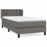 Giroletto a Molle con Materasso Grgio 80x200 cm in Similpelle