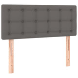 Giroletto a Molle con Materasso Grgio 90x200 cm in Similpelle