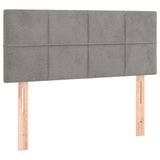 Giroletto a Molle con Materasso Grigio Chiaro 80x200 cm Velluto