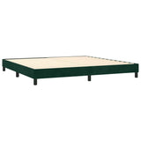 Giroletto a Molle con Materasso Verde Scuro 200x200 cm Velluto