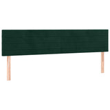 Giroletto a Molle con Materasso Verde Scuro 200x200 cm Velluto