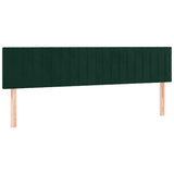 Giroletto a Molle con Materasso Verde Scuro 200x200 cm Velluto