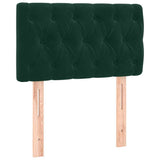 Giroletto a Molle con Materasso Verde Scuro 80x200 cm Velluto