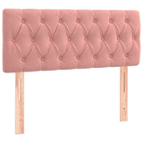 Giroletto a Molle con Materasso Rosa 90x200 cm in Velluto