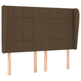 Giroletto a Molle con Materasso Marrone Scuro 140x190cm Tessuto