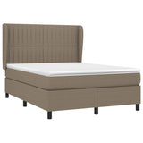 Giroletto a Molle con Materasso Tortora 140x190 cm in Tessuto