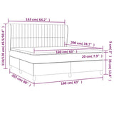 Giroletto a Molle con Materasso Tortora 160x200 cm in Tessuto