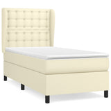 Giroletto a Molle con Materasso Crema 80x200 cm in Similpelle