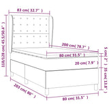Giroletto a Molle con Materasso Crema 80x200 cm in Similpelle