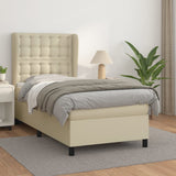 Giroletto a Molle con Materasso Crema 80x200 cm in Similpelle